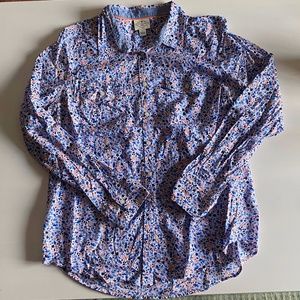 Floral Print Button Up Blouse